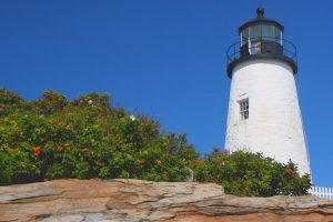 Photo of Owls Head Lighthouse, One of the Prettiest Picnic Date Ideas in the Area.
