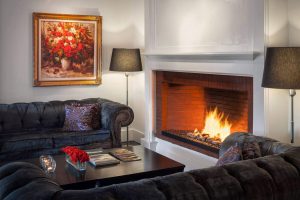 Photo of a Camden Harbour Fireplace Suite. Click Here for 15 Winter Date Ideas.