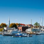 Photo of Camden Harbor in the Heart of Downtown Camden, Maine.