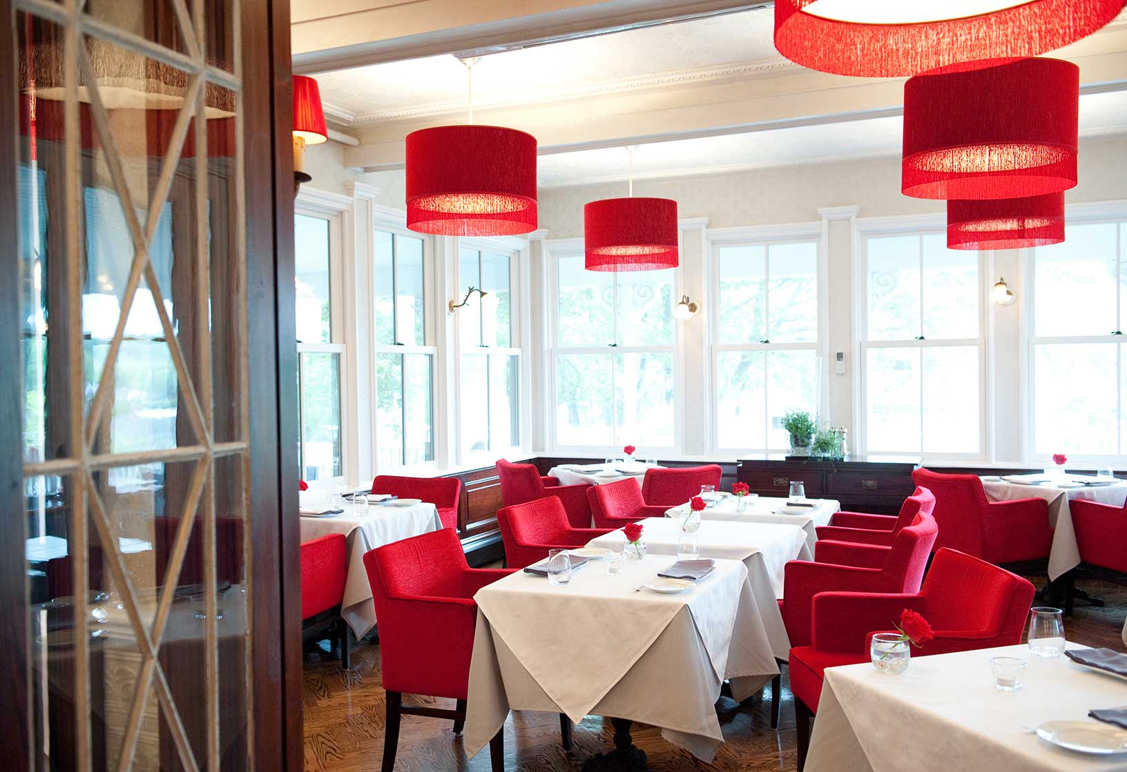 The dining area of a restaurant to visit during Maine Restaurant Week.